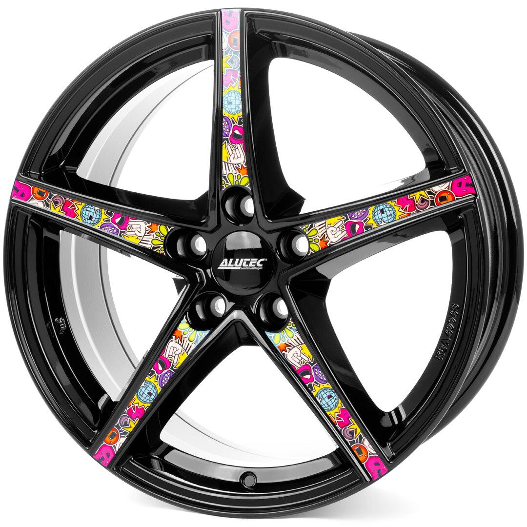 Alutec Raptr 8,0x18 5/114,3 ET45 d-70,1 Diamond Black With Stickerbomb (RR80845B82-62)