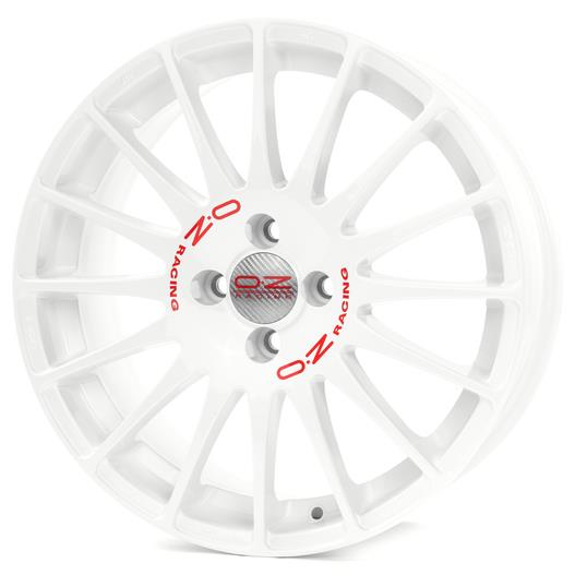 OZ Superturismo WRC 7,0x17 5/114,3 ET45 d-75 White Red Lettering (W0167220233) d-L