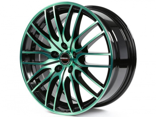 Borbet CW 4 8 x17 5/112 ET48 d-72,5 Black Green Glossy (222031)
