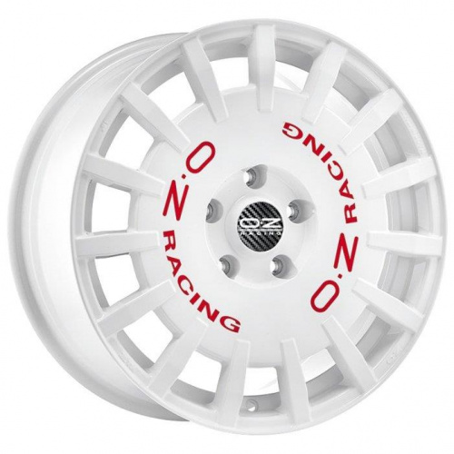 OZ Rally Racing 8,0x17 5/100 ET48 d-68,0 Race White Red Lettering (W01A3320133) d-S